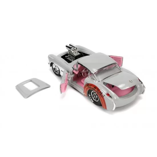 Masinuta metalica Bugs Bunny 1957 Chevrolet Corvette scara 1:24 Masinuta metalica Bugs Bunny 1957 Chevrolet Corvette scara 1:24