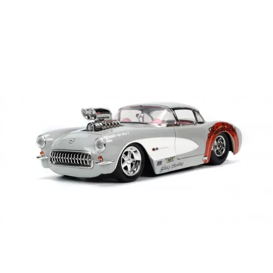 Masinuta metalica Bugs Bunny 1957 Chevrolet Corvette scara 1:24 Masinuta metalica Bugs Bunny 1957 Chevrolet Corvette scara 1:24