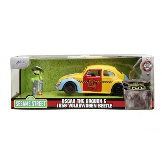 Masinuta metalica Jada Sesame Street 1959 VW Beetle scara 1:24 Masinuta metalica Jada Sesame Street 1959 VW Beetle scara 1:24