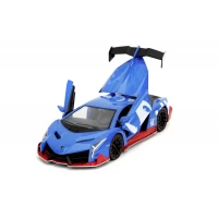 Set figurina Ariciul Sonic si masinuta metalica Sonic Lamborghini Veneno scara 1:24
