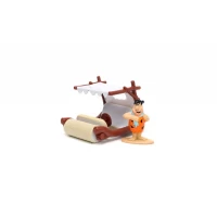 Set masinuta metalica Flintmobilul scara 1:32 si figurina Fred Flintstone