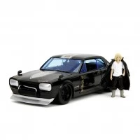Set Jada Tokyo Revengers figurina metalica 7 cm si masinuta Nissan Skyline GTR scara 1:24