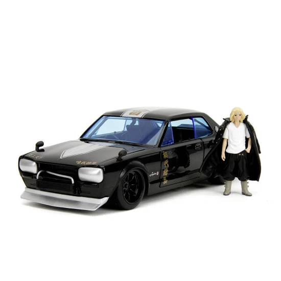Set Jada Tokyo Revengers figurina metalica 7 cm si masinuta Nissan Skyline GTR scara 1:24 Set Jada Tokyo Revengers figurina metalica 7 cm si masinuta Nissan Skyline GTR scara 1:24
