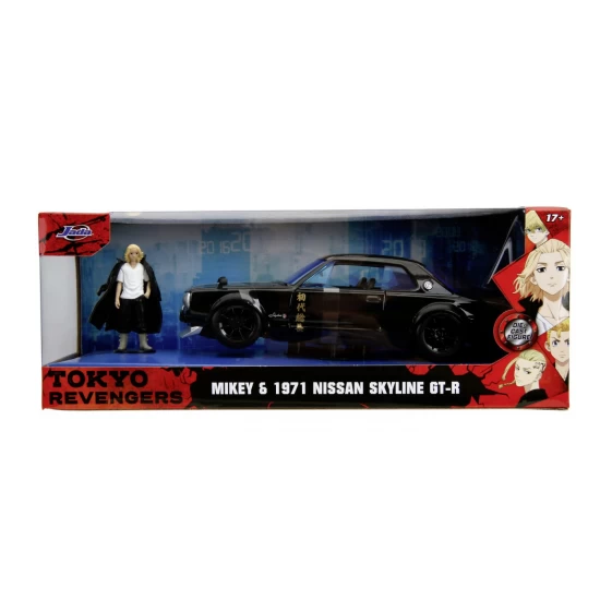 Set Jada Tokyo Revengers figurina metalica 7 cm si masinuta Nissan Skyline GTR scara 1:24 Set Jada Tokyo Revengers figurina metalica 7 cm si masinuta Nissan Skyline GTR scara 1:24