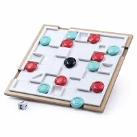 Joc de strategie 3D din lemn Marbles Tipsy 