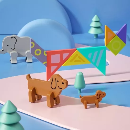 Joc educational Tangram magnetic Hola Toys