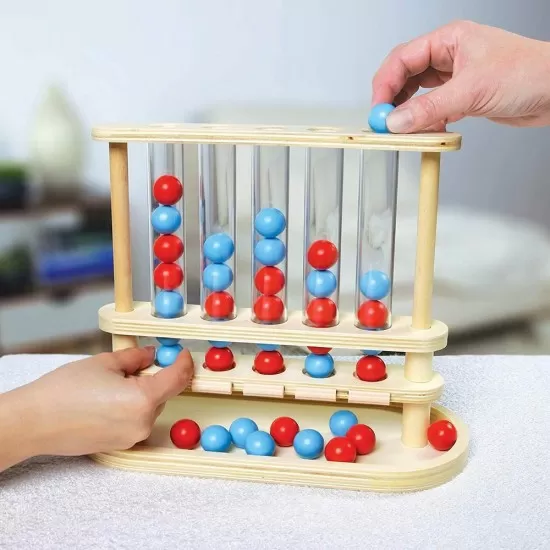 Joc Marbles Newton 5 in Linie din lemn Joc Marbles Newton 5 in Linie din lemn
