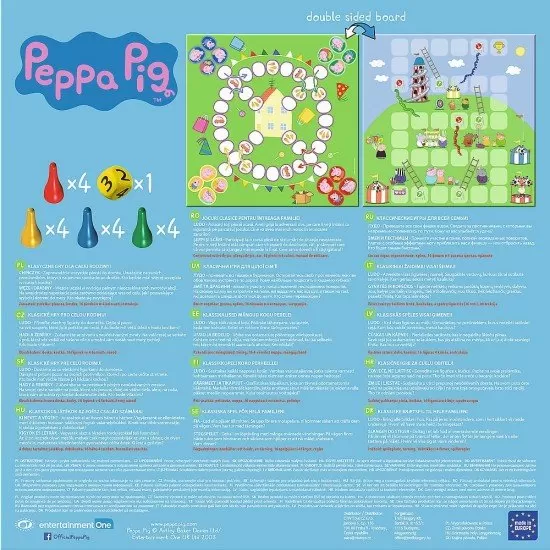 Joc Peppa Pig 2 in 1- Ludo si serpisori scari Joc Peppa Pig 2 in 1- Ludo si serpisori scari