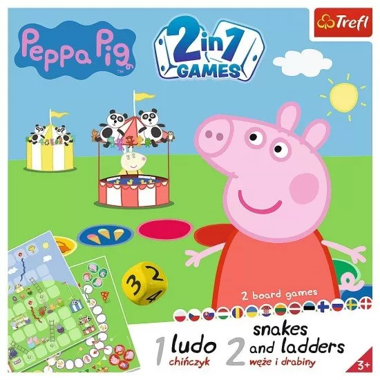 Joc Peppa Pig 2 in 1- Ludo si serpisori scari Joc Peppa Pig 2 in 1- Ludo si serpisori scari
