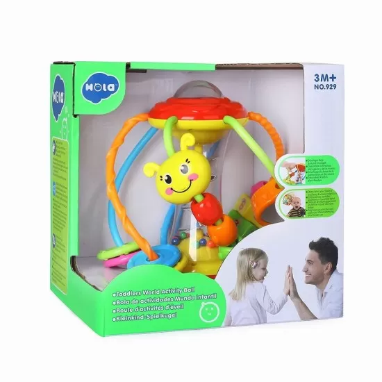 Jucarie motrica minge cu activitati Hola Toys