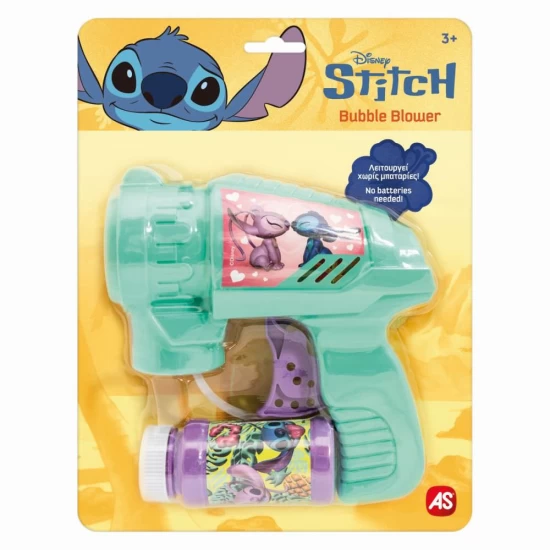 Jucarie pistol pentru baloane de sapun cu 50 ml solutie Disney Stitch
