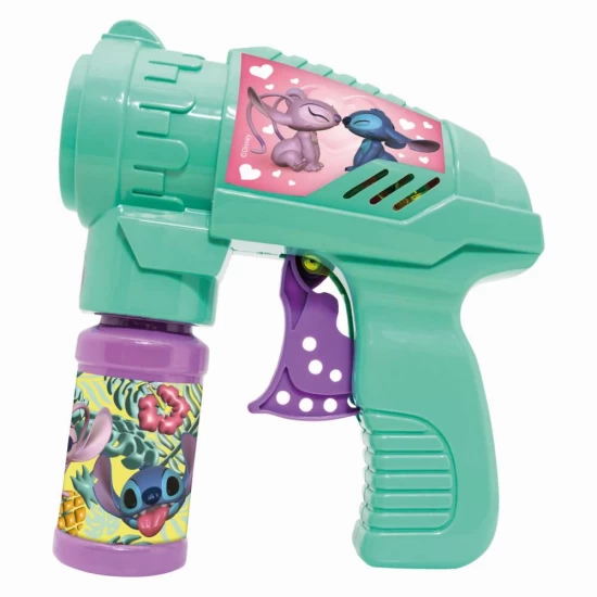 Jucarie pistol pentru baloane de sapun cu 50 ml solutie Disney Stitch