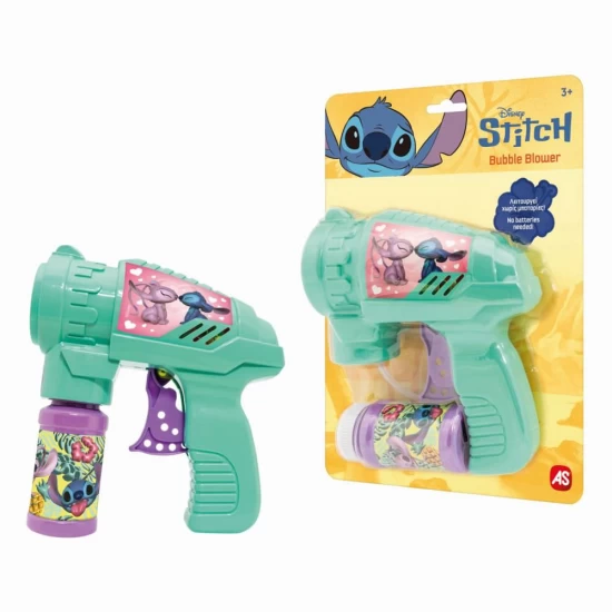 Jucarie pistol pentru baloane de sapun cu 50 ml solutie Disney Stitch
