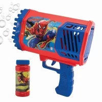 Jucarie pistol pentru baloane de sapun, sufla sute de baloane, cu lumini, Spiderman