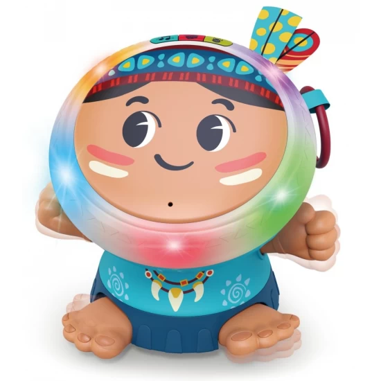 Jucarie interactiva toba dansatoare albastra Hola Toys Jucarie interactiva toba dansatoare albastra Hola Toys