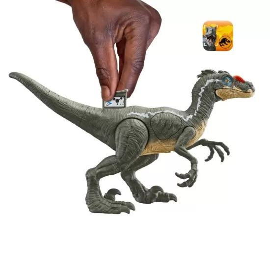 Dinozaur cu sunete si lumini Jurassic World Epic Attack Velociraptor Dinozaur cu sunete si lumini Jurassic World Epic Attack Velociraptor