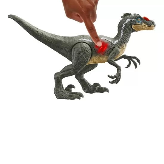 Dinozaur cu sunete si lumini Jurassic World Epic Attack Velociraptor Dinozaur cu sunete si lumini Jurassic World Epic Attack Velociraptor