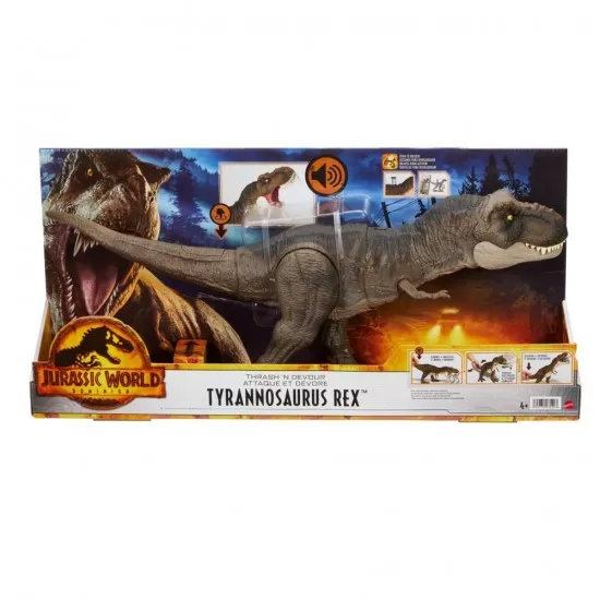 Dinozaur interactiv Jurassic World Thrash and Devour Tyrannosaurus Rex 53 cm Dinozaur interactiv Jurassic World Thrash and Devour Tyrannosaurus Rex 53 cm