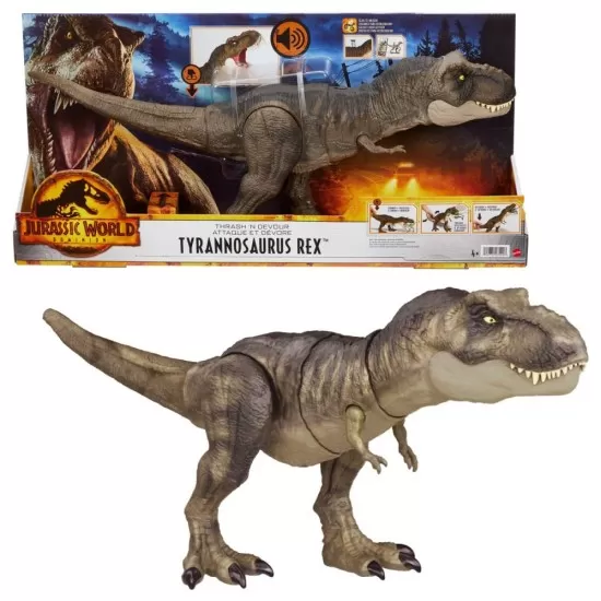 Dinozaur interactiv Jurassic World Thrash and Devour Tyrannosaurus Rex 53 cm Dinozaur interactiv Jurassic World Thrash and Devour Tyrannosaurus Rex 53 cm