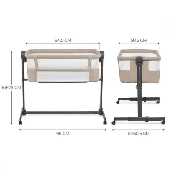 Patut Co-Sleeper Kinderkraft Bedside Cot Neste Up 2 Beige Patut Co-Sleeper Kinderkraft Bedside Cot Neste Up 2 Beige