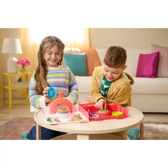 Set creativ Kinetic Sand - Atelier pizza cu nisip kinetic 453 g