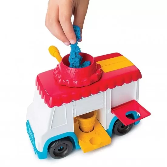 Set creativ Kinetic Sand - Masina de inghetata Set creativ Kinetic Sand - Masina de inghetata