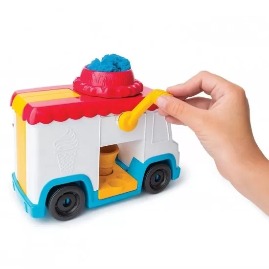 Set creativ Kinetic Sand - Masina de inghetata Set creativ Kinetic Sand - Masina de inghetata