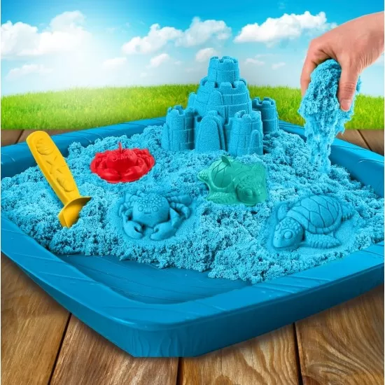 Set nisip kinetic complet albastru Kinetic Sand Set nisip kinetic complet albastru Kinetic Sand