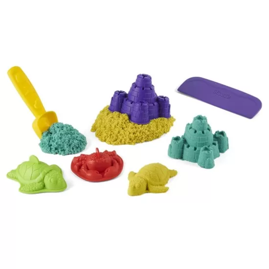 Set de joaca marin cu nisip kinetic si forme Set de joaca marin cu nisip kinetic si forme