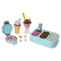 Set de joaca nisip kinetic - Inghetata si prajiturele colorate si parfumate