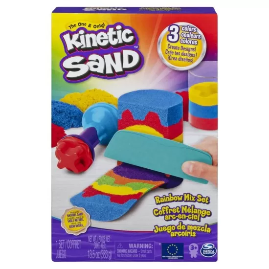 Set Kinetic Sand curcubeu cu accesorii