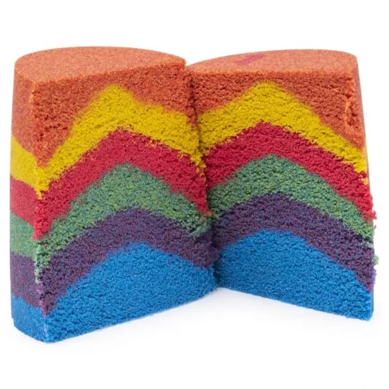 Set Kinetic Sand curcubeu cu accesorii
