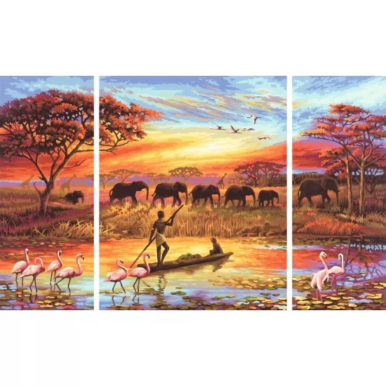 Set 3 tablouri pictura pe numere Schipper - Africa, un continent magic Set 3 tablouri pictura pe numere Schipper - Africa, un continent magic