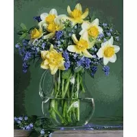 Kit pictura pe numere Schipper - Buchet cu flori de primavara