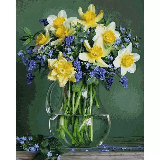 Kit pictura pe numere Schipper - Buchet cu flori de primavara Kit pictura pe numere Schipper - Buchet cu flori de primavara