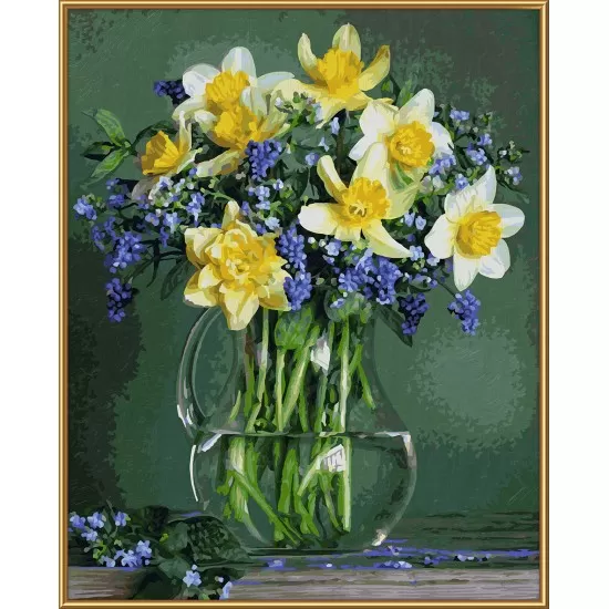Kit pictura pe numere Schipper - Buchet cu flori de primavara Kit pictura pe numere Schipper - Buchet cu flori de primavara