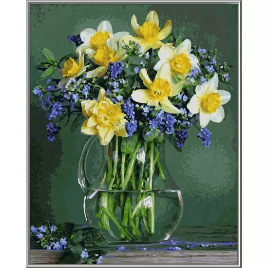 Kit pictura pe numere Schipper - Buchet cu flori de primavara Kit pictura pe numere Schipper - Buchet cu flori de primavara
