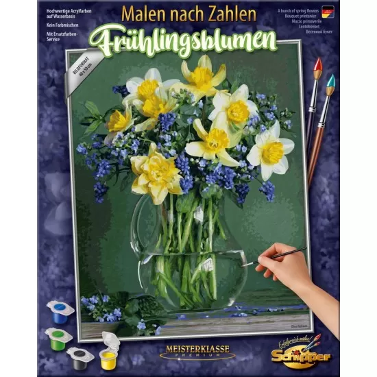 Kit pictura pe numere Schipper - Buchet cu flori de primavara Kit pictura pe numere Schipper - Buchet cu flori de primavara