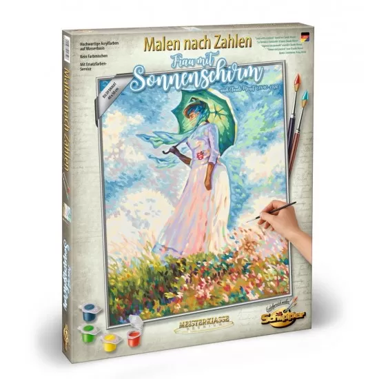 Kit pictura pe numere Schipper - Femeie cu umbrela de soare de Claude Monet Kit pictura pe numere Schipper - Femeie cu umbrela de soare de Claude Monet