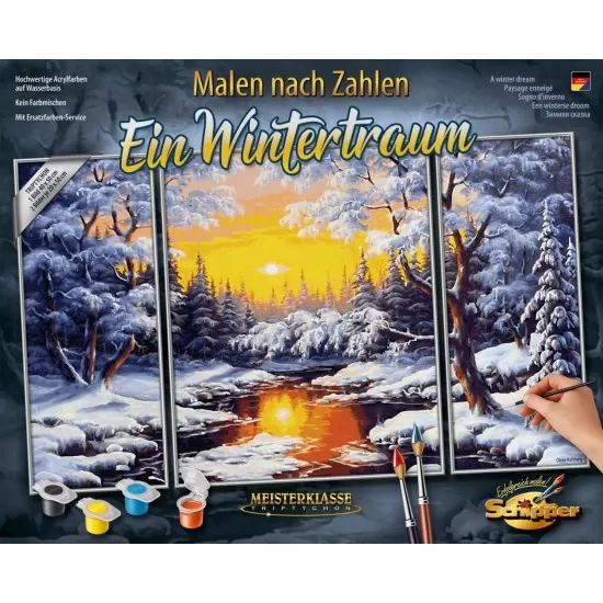 Set 3 tablouri pictura pe numere Schipper - Iarna Set 3 tablouri pictura pe numere Schipper - Iarna