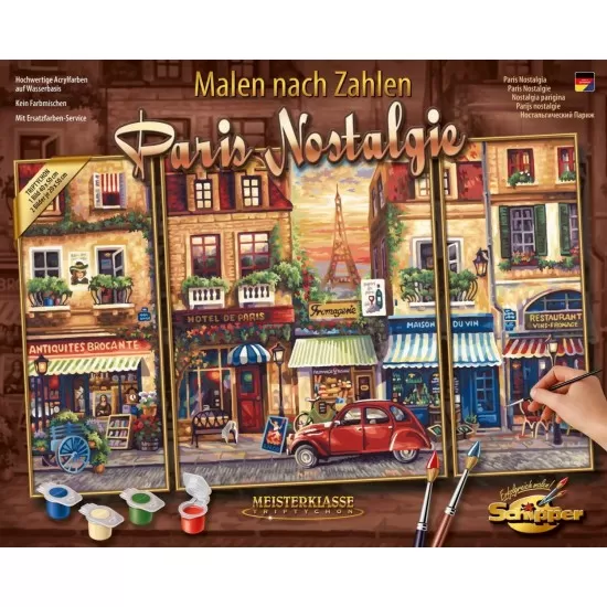 Set 3 tablouri pictura pe numere Schipper - Nostalgicul Paris