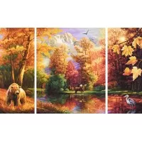 Kit 3 tablouri pictura pe numere Schipper - O vara indiana