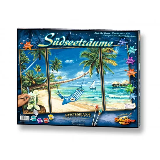 Kit 3 tablouri pictura pe numere Schipper - Pe plaja Kit 3 tablouri pictura pe numere Schipper - Pe plaja