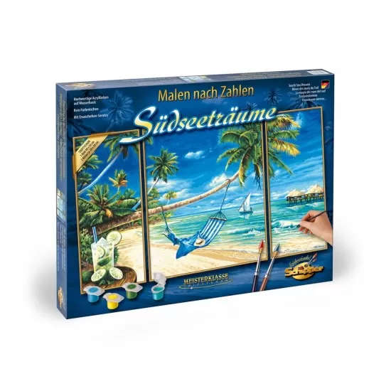 Kit 3 tablouri pictura pe numere Schipper - Pe plaja Kit 3 tablouri pictura pe numere Schipper - Pe plaja