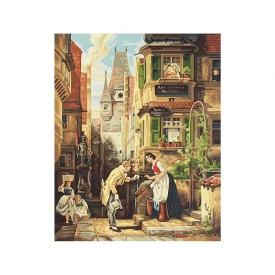 Kit pictura pe numere Schipper - Perpetual Courter de Carl Spitzweg Kit pictura pe numere Schipper - Perpetual Courter de Carl Spitzweg