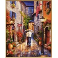 Kit pictura pe numere Schipper - Ploua intr-o seara romantica