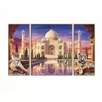 Set 3 tablouri pictura pe numere Schipper - Taj Mahal, memorialul iubirii eterne