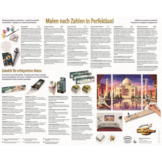 Set 3 tablouri pictura pe numere Schipper - Taj Mahal, memorialul iubirii eterne
