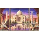 Set 3 tablouri pictura pe numere Schipper - Taj Mahal, memorialul iubirii eterne