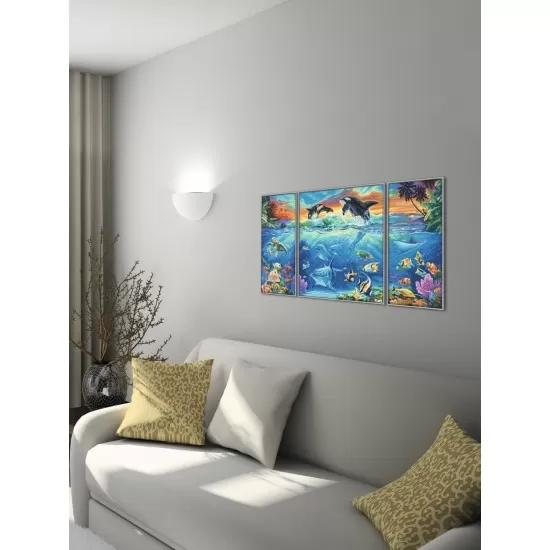 Kit 3 tablouri pictura pe numere Schipper - Viata marina Kit 3 tablouri pictura pe numere Schipper - Viata marina